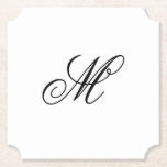 Elegant Monogram Initial Underlägg Papper<br><div class="desc">Elegant Monogram Initial för dina hemhändelser och party.</div>