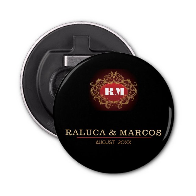 Elegant monogram,initials,custom brand luxury  flasköppnare (Framsidan)