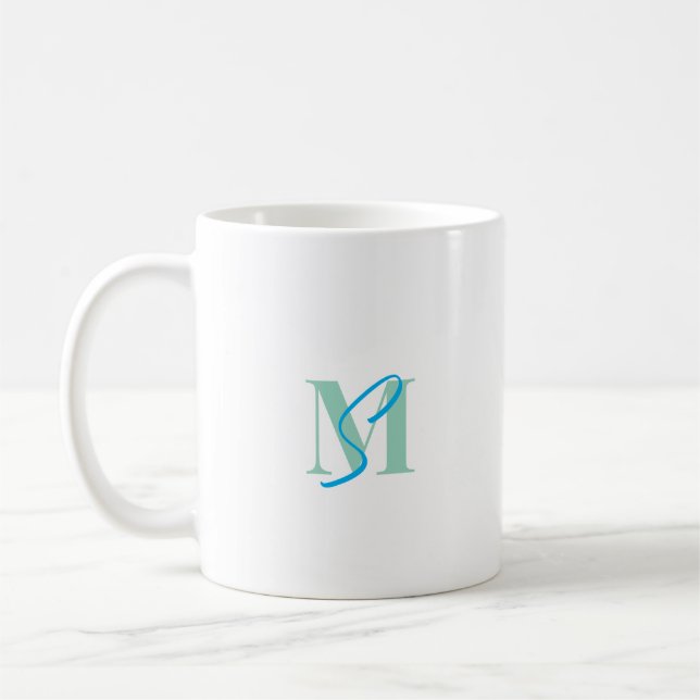 Elegant Monogram Kaffemugg (Vänster)