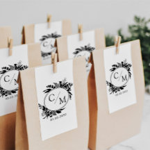 Elegant, Monogram, konsthandling, Bröllop