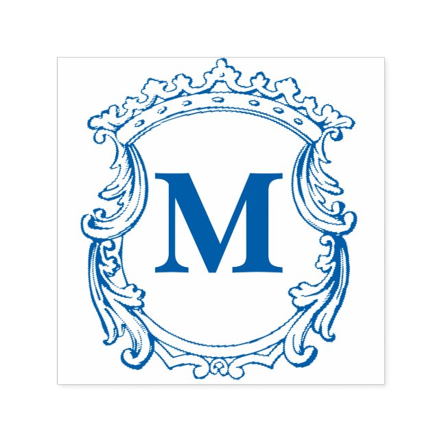 Elegant monogram-krön  självfärgande stämpel (Design)