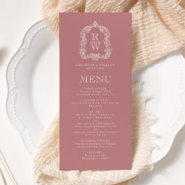 Elegant Monogram-krönika Dammros Bröllop Meny