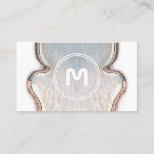 Elegant monogram lätt träpentry business c visitkort