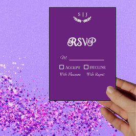 Elegant Monogram Lila Jewel Tone OSA kort