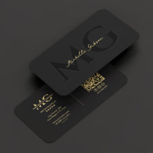 Elegant Monogram Luxury Black Professionell