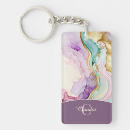 Elegant Monogram Marble Liquid Bläck