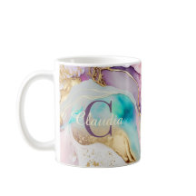 Elegant Monogram Marble Liquid Bläck