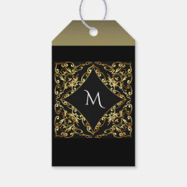Elegant Monogram-Märkre Presentetikett