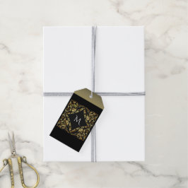 Elegant Monogram-Märkre Presentetikett