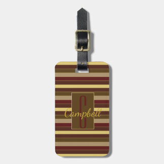 ELEGANT MONOGRAM MASCULINE BROWN RAND MÖNSTER BAGAGEBRICKA
