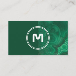 Elegant monogram med två tonlägen, kristaller med  visitkort