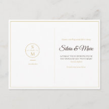 Elegant Monogram Minimal Bröllop Spara Datum