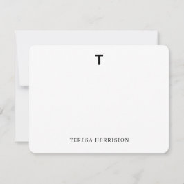 Elegant Monogram | Minimal Modern Photo Design Anteckningskort
