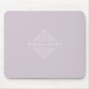 Elegant Monogram Minimalist Dusty Lila Classy Musmatta