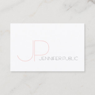 Elegant Monogram - minimalistisk, enkel, modern oc Visitkort