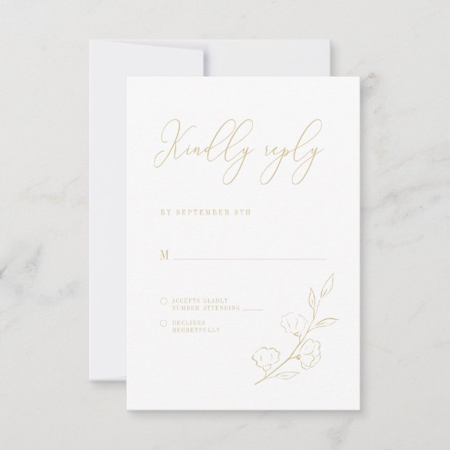 Elegant Monogram minimalistisk klassisk Blommigt B OSA Kort (Framsida)