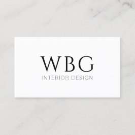 Elegant Monogram - minimalistisk Professionell Visitkort