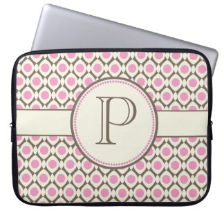 Elegant Monogram Modern Bärbar Mönster-dator Laptop Fodral