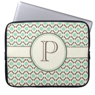 Elegant Monogram Modern Bärbar Mönster-dator Laptop Fodral