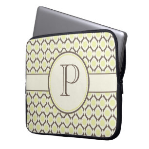 Elegant Monogram Modern Bärbar Mönster-dator Laptop Fodral