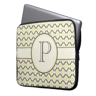 Elegant Monogram Modern Bärbar Mönster-dator Laptop Fodral