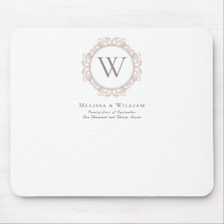 Elegant Monogram Modern Classic Bröllop Musmatta