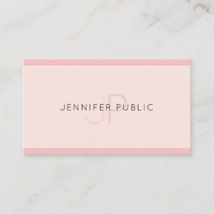 Elegant Monogram Modern Design Trendig Rosa - ofor Visitkort