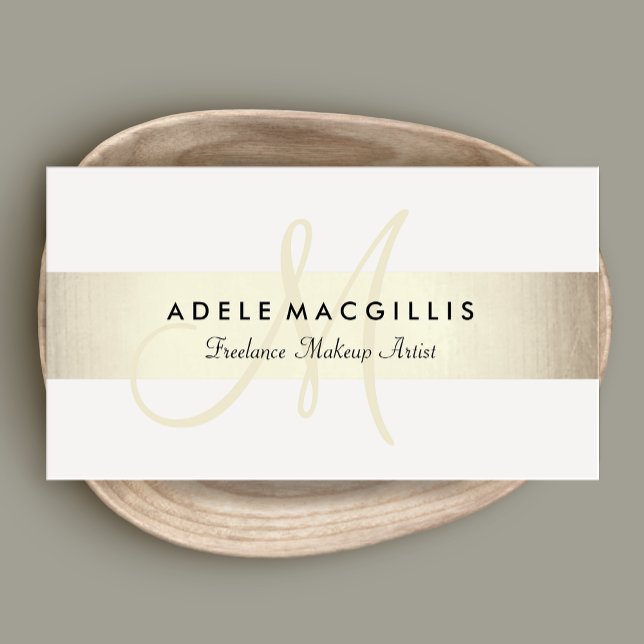 Elegant Monogram Modern Faux Guld Foil Visitkort (Skapare uppladdad)