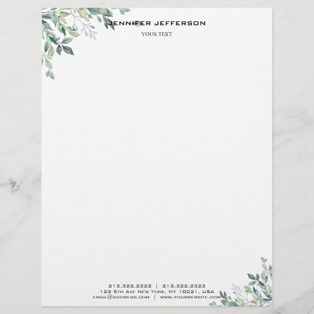 Elegant Monogram Modern letterhead Brevhuvud (Framsida)