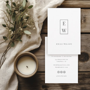Elegant Monogram Modern Minimal Professionell Card Inbjudningar