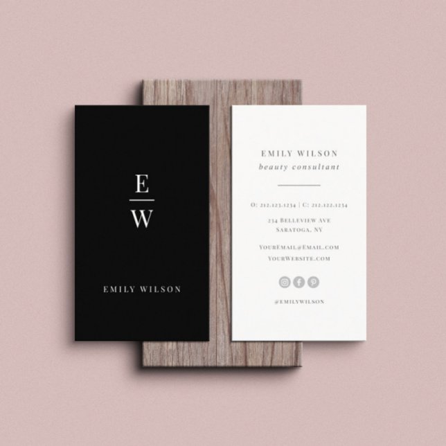 Elegant Monogram Modern minimal Professionell Visitkort (Skapare uppladdad)