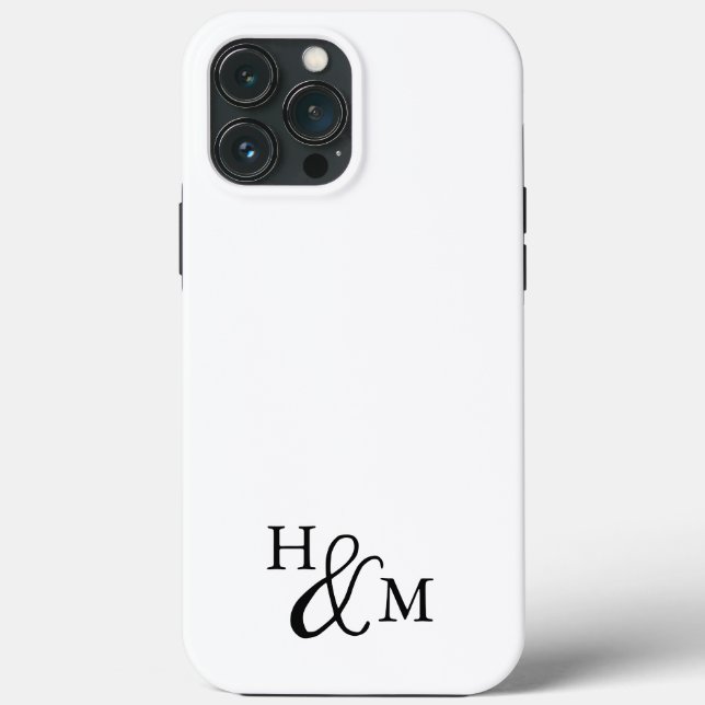 Elegant Monogram Modern Minimalist Black Script (Baksida)