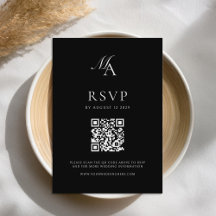 Elegant Monogram Modern Minimalist Bröllop