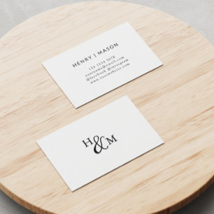 Elegant Monogram Modern minimalistisk associering Visitkort