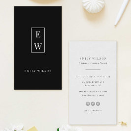 Elegant Monogram Modern minimalistisk Professionel Visitkort