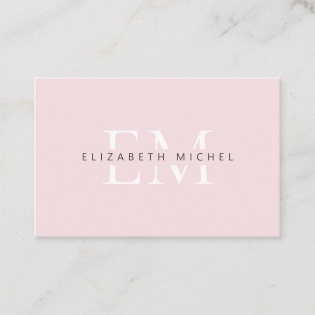 Elegant monogram modern professionell av bomullska visitkort (Framsida)