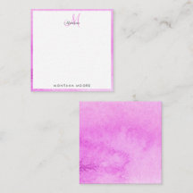 Elegant Monogram Modern Rosa Watercolor Abstrakt