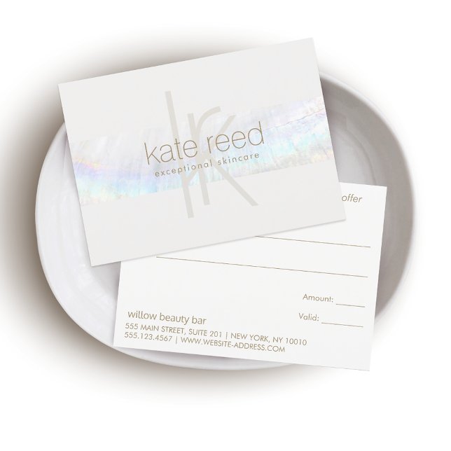 Elegant Monogram Modern Seashell-presentkort Tack Kort (Skapare uppladdad)