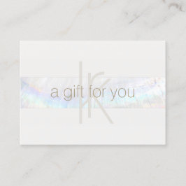 Elegant Monogram Modern Seashell-presentkort Visitkort
