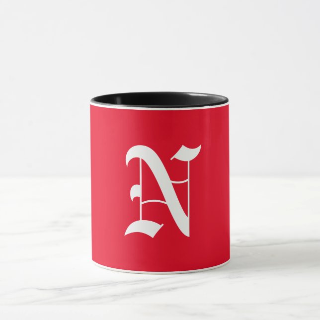 Elegant Monogram N Mugg (Center)