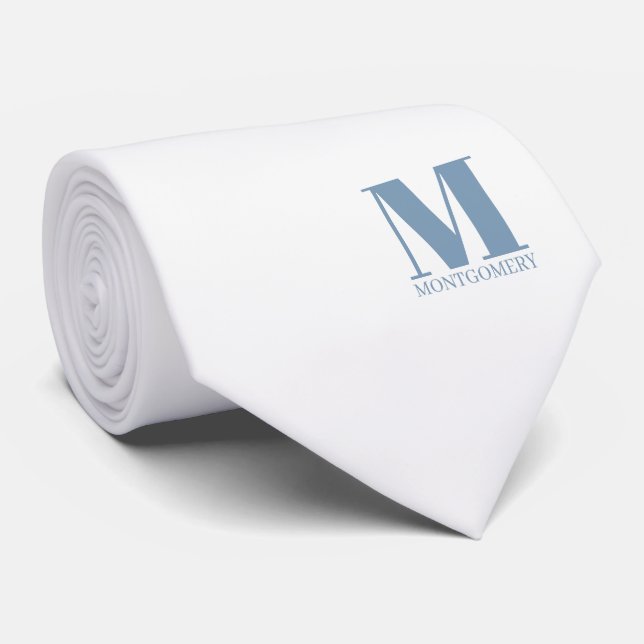 Elegant Monogram + Name Wedding Tie Slips (Rullad)