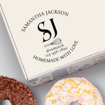 Elegant Monogram Namn Bakery Business