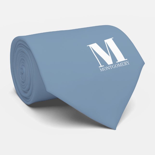 Elegant Monogram + Namn Bröllopsslip Slips (Rullad)