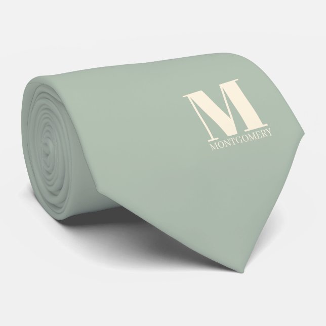 Elegant Monogram + Namn Bröllopsslip Slips (Rullad)