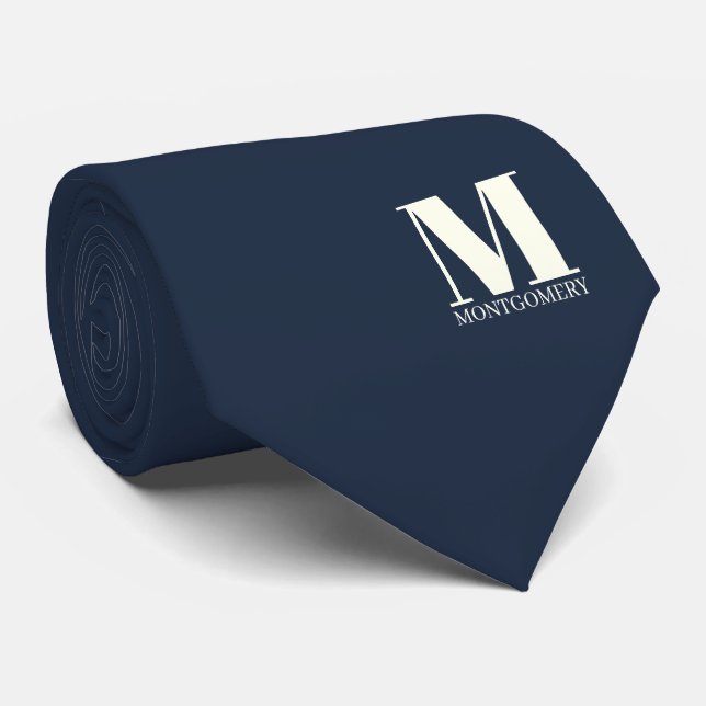 Elegant Monogram + Namn Bröllopsslip Slips (Rullad)