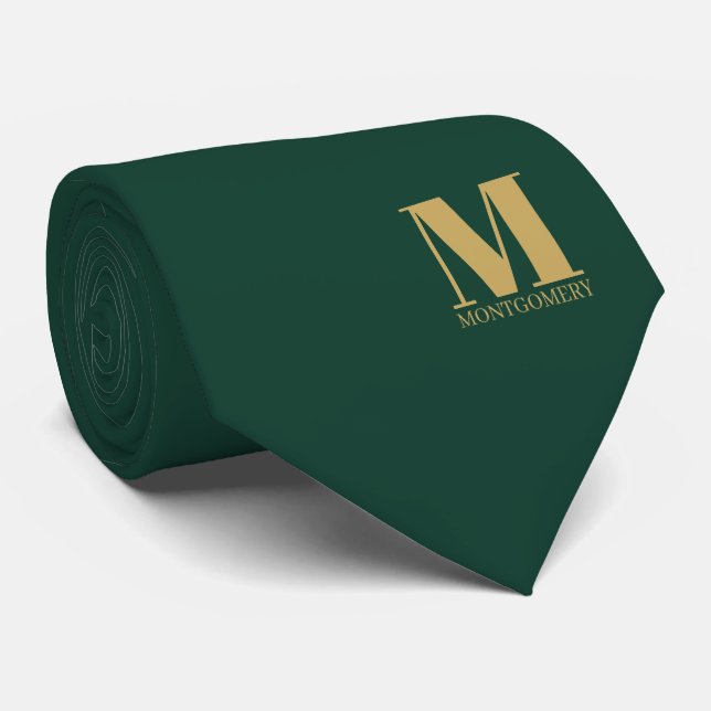 Elegant Monogram + Namn Bröllopsslip Slips (Rullad)