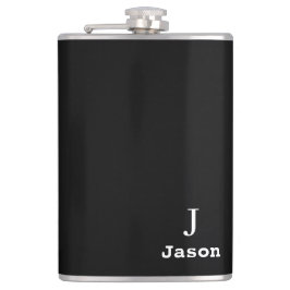 Elegant Monogram Namn Personlig Black Fickplunta