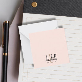 Elegant Monogram Namn Rosa Guld Anteckningskort