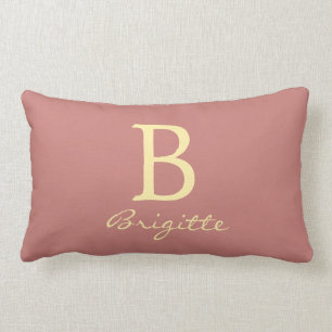 Elegant Monogram Namn Skript Bokstav B Mall Topp Lumbarkudde