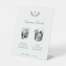 Elegant Monogram Namnteckning Drinks Bröllop
